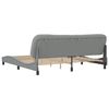 vidaXL Bed Frame without Mattress "Hvar" Light Grey 200x200 cm Fabric