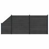 vidaXL St&auml;ngselpanel 3 pcs WPC och aluminium Svart