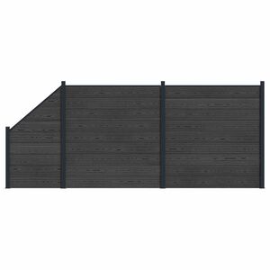 vidaXL St&auml;ngselpanel 3 pcs WPC och aluminium Svart