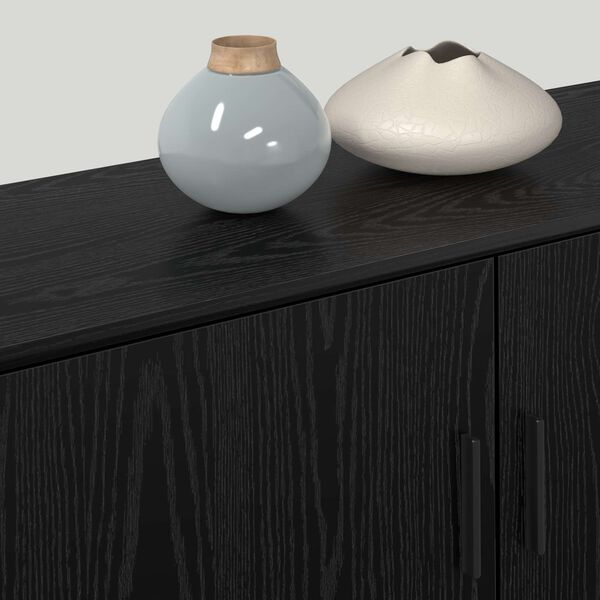 vidaXL V&auml;ggmonterad TV-byr&aring; Set 2 pcs Svart Ek 100 x 34,5 x 40 cm