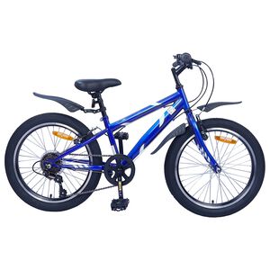 vidaXL Barncykel 20 Tum 6-Hastighet f&ouml;r 6-11 &aring;r gamla M&ouml;rkbl&aring;