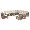 vidaXL Tr&auml;dg&aring;rdsoffset 13 pcs Beige konstrotting
