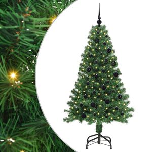 vidaXL Konstgjord julgran Gr&ouml;n 150 cm PVC och St&aring;l och Plast