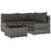 vidaXL Loungegrupp med dynor 4 delar konstrotting gr&aring;