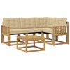vidaXL Utomhussoffset 5 st Vit och Beige