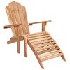 vidaXL Adirondackstol f&ouml;r tr&auml;dg&aring;rden med fotst&ouml;d Naturlig