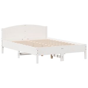 vidaXL S&auml;ngram utan madrass vit 135x190 cm massiv furu