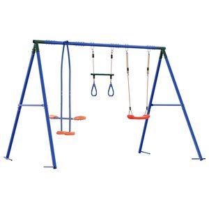 vidaXL Utegunga set Flerf&auml;rgsdesign St&aring;l och PE
