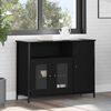 vidaXL Sideboard Svart Ek 100 x 35 x 75 cm
