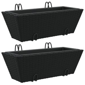 vidaXL Bloml&aring;dor med krokar 2 st svart konstrotting