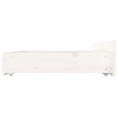 vidaXL Sängram med lådor vit 120x190 cm