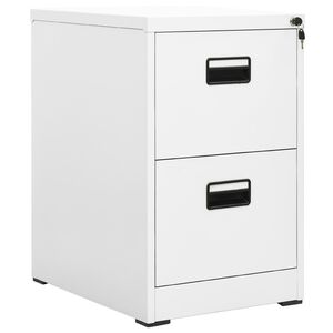 vidaXL Dokumentsk&aring;p vit 46x62x72,5 cm st&aring;l