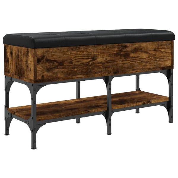 vidaXL Skob&auml;nk r&ouml;kf&auml;rgad ek 82x32x45 cm konstruerat tr&auml;