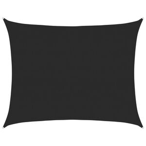 vidaXL Solsegel 160 g/m&sup2; rektangul&auml;r svart 6x8 m HDPE