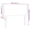 vidaXL Sänggavel svart 80x5x78/88 cm tyg