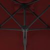 vidaXL Trädgårdsparasoll med stålstång vinröd 250x250x230 cm