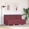 vidaXL Modulsofa utan armst&ouml;d 3 pcs Vinr&ouml;d 55 x 74 x 82 cm tyg
