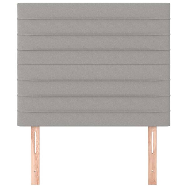 vidaXL S&auml;nggavel ljusgr&aring; 90x5x118/128 cm tyg