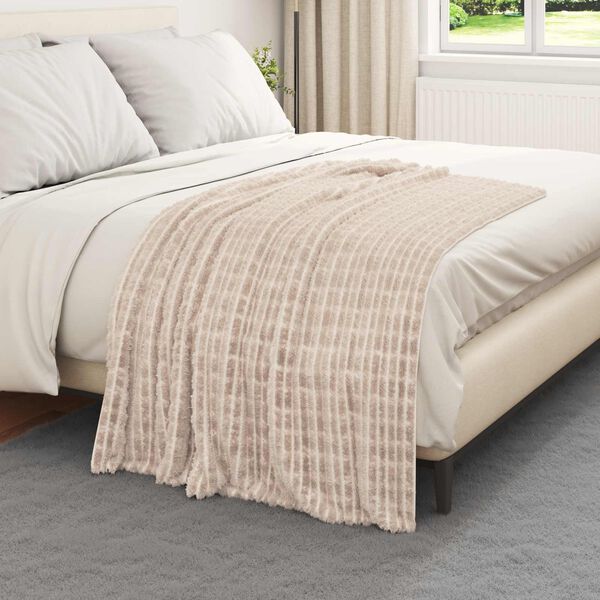 vidaXL Kastfilt Beige 150 x 130 cm Fleece