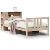 vidaXL S&auml;ng med bokhylla utan madrass 75x190cm massiv furu