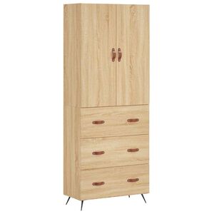 vidaXL H&ouml;gsk&aring;p sonoma-ek 69,5x34x180 cm konstruerat tr&auml;