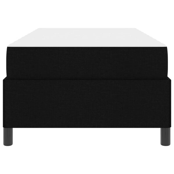 vidaXL B&auml;ddfj&auml;der med madrass Svart 90 x 190 cm tyg