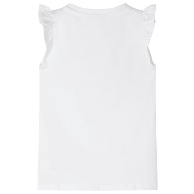 T-shirt med volangärmar för barn vit 92
