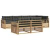 vidaXL Utomhussoffset med kudde 7 pcs Vit och antracit Polyester