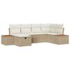 vidaXL Tr&auml;dg&aring;rdsoffset 6 st Beige konstrotting