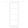 vidaXL Skjutd&ouml;rr ORKDAL Vit 78 x 211 cm Massivt talltr&auml; och glas