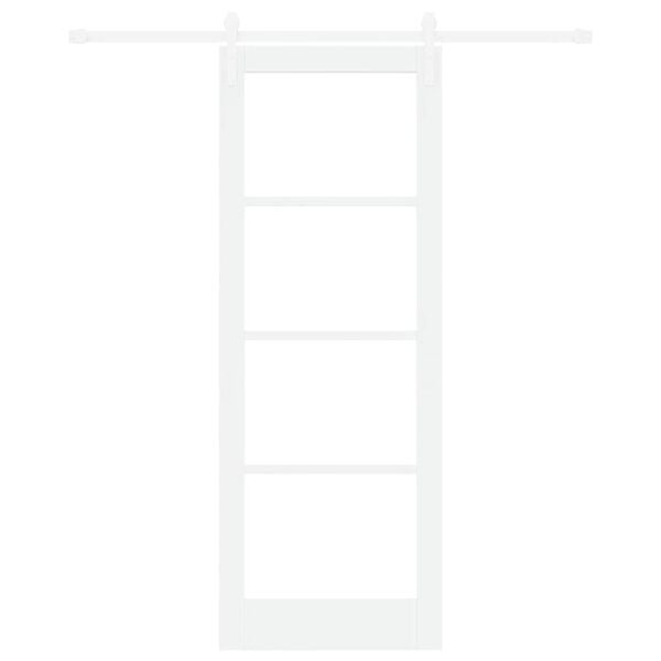 vidaXL Skjutd&ouml;rr ORKDAL Vit 78 x 211 cm Massivt talltr&auml; och glas