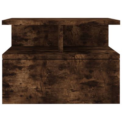 vidaXL Svävande sängbord rökfärgad ek 40x31x27 cm konstruerat trä