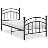 vidaXL S&auml;ngram svart metall 100x200 cm