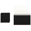 vidaXL Sols&auml;ng med dyna & bord konstrotting svart