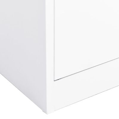 vidaXL Dokumentskåp vit 90x40x180 cm stål