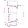 vidaXL Badrumsskåp rökfärgad ek 32x34x90 cm konstruerat trä