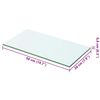 vidaXL Hyllplan 2 st glas genomskinlig 50x20 cm