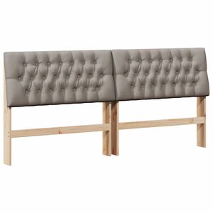 vidaXL Kl&auml;dd s&auml;nggavel Taupe 200 cm Massiv furu