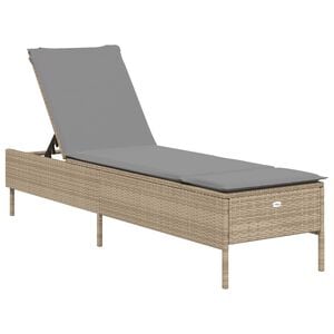 vidaXL Sols&auml;ng med dyna beige konstrotting