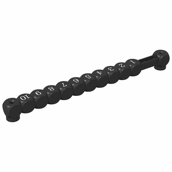 vidaXL Fotbollsbord Räknare 2 pcs Svart 30 x 2,2 x 2,9 cm Plast