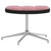 vidaXL Vilstol med fotpall rosa sammet och PVC