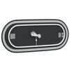 vidaXL Badrumsspegel LED 90x40 cm oval