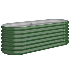 vidaXL Odlingsl&aring;da galvaniserat st&aring;l 114x40x36 cm gr&ouml;n