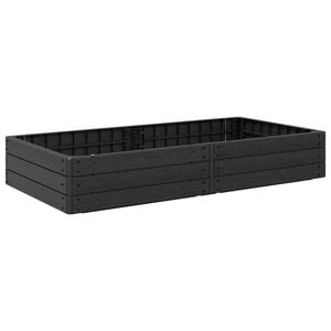 vidaXL H&ouml;jd b&auml;dd Svart 151 x 75,5 x 25 cm PP