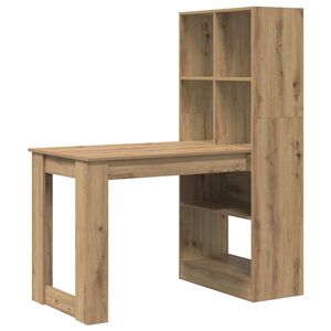 vidaXL Skrivbord Artisan Ek Konstruerat tr&auml; 122 x 67 x 145 cm