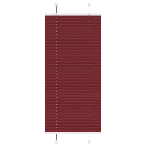 vidaXL Plisserad persienn Bordeaux r&ouml;d 60x150 cm tyg bredd 59,4 cm