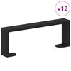 vidaXL M&ouml;belf&ouml;tter 12 st Svart 281 x 40,5 x 100 mm J&auml;rn