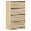 vidaXL Byr&aring; sonoma-ek 60x35x98,5 cm konstruerat tr&auml;