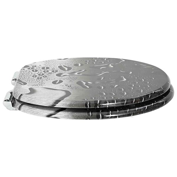 vidaXL Toalettstol 2 pcs Gr&aring; 44 x 38 cm MDF-board