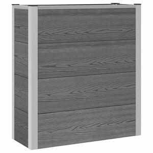 vidaXL Upph&ouml;jd odlingsl&aring;da Gr&aring; 75 x 30 x 22 cm WPC och aluminium